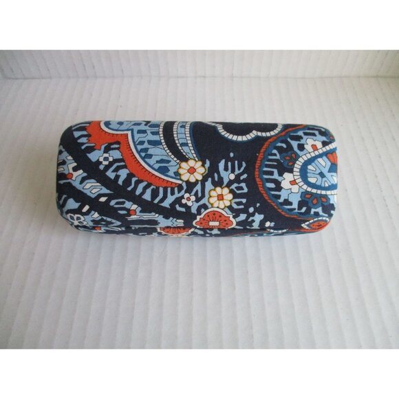*Vera Bradley Blue Orange Eyeglass Case Paisley Fabric - Picture 6 of 6